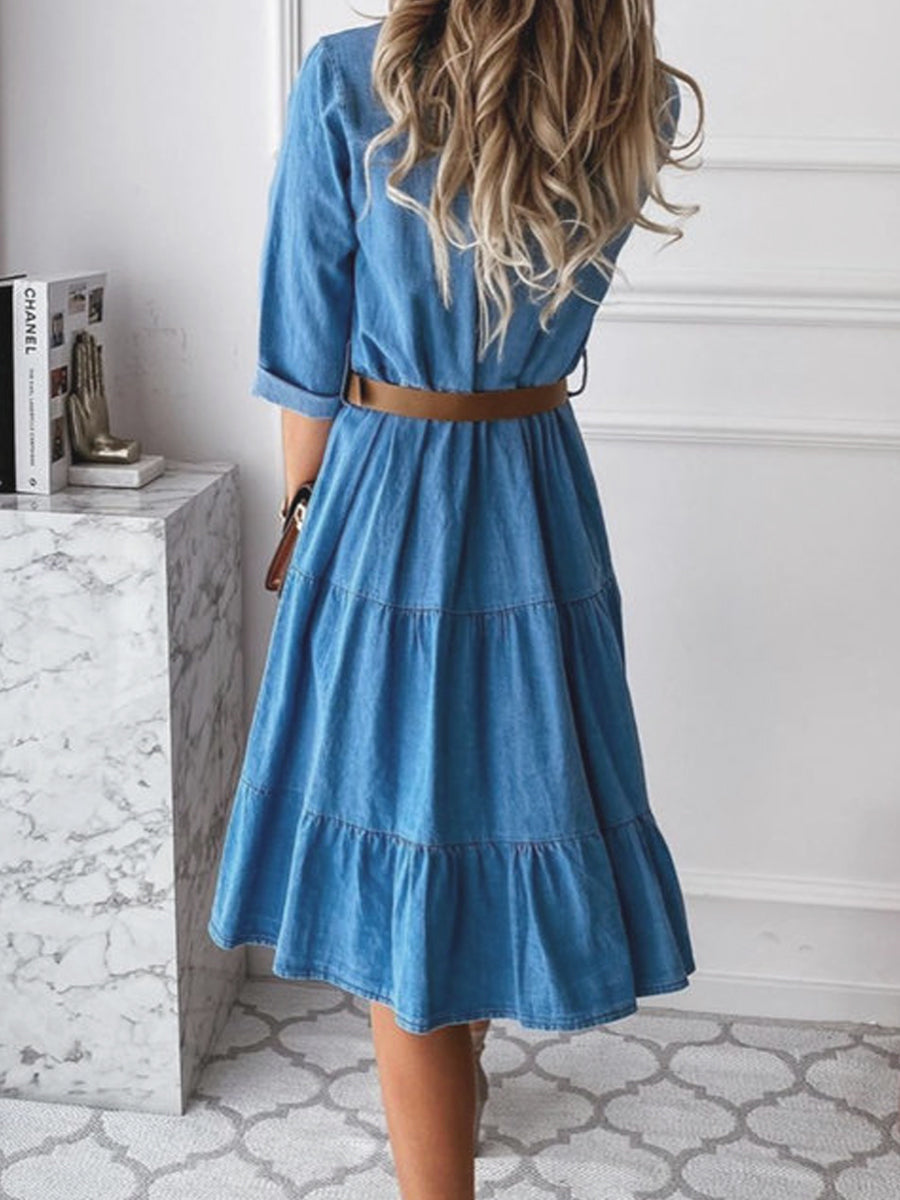 Barbara | Élégante Robe en Jean Décontractée