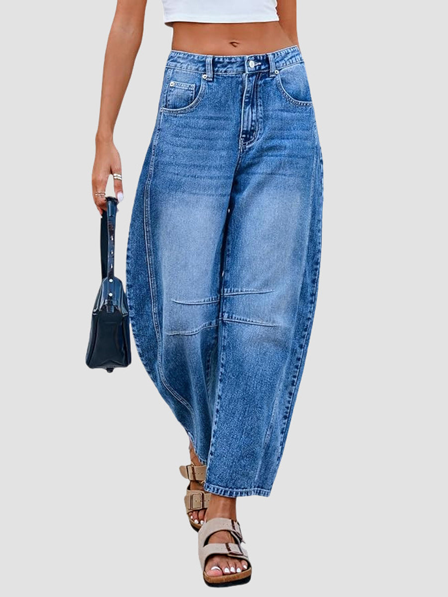 Linda | Pantalon en Jean Évasé Décontracté