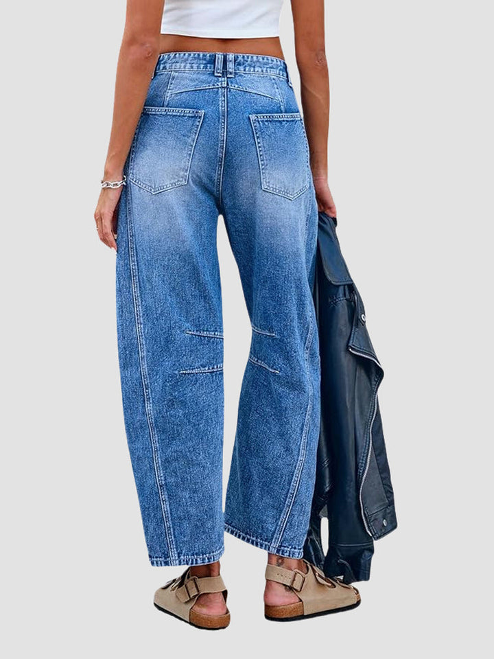 Linda | Pantalon en Jean Évasé Décontracté